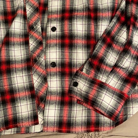 Gold sequin flannel! Size M - Picture 4 of 5